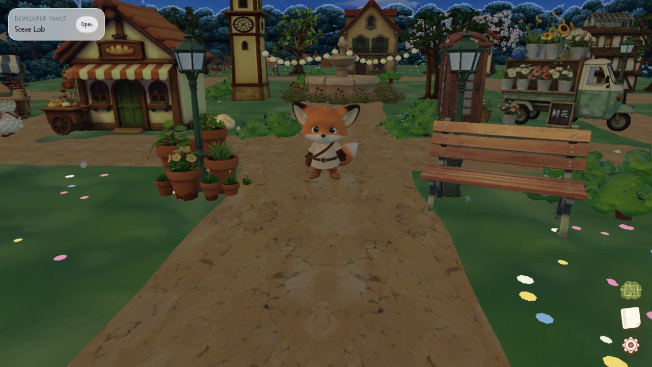 The current detailed 3D portfolio village